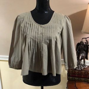 Olive green slightly crop top